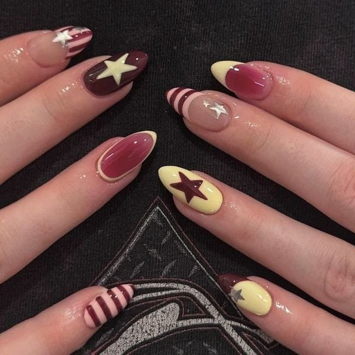 Creative Nail Art with Star Design Kalsten