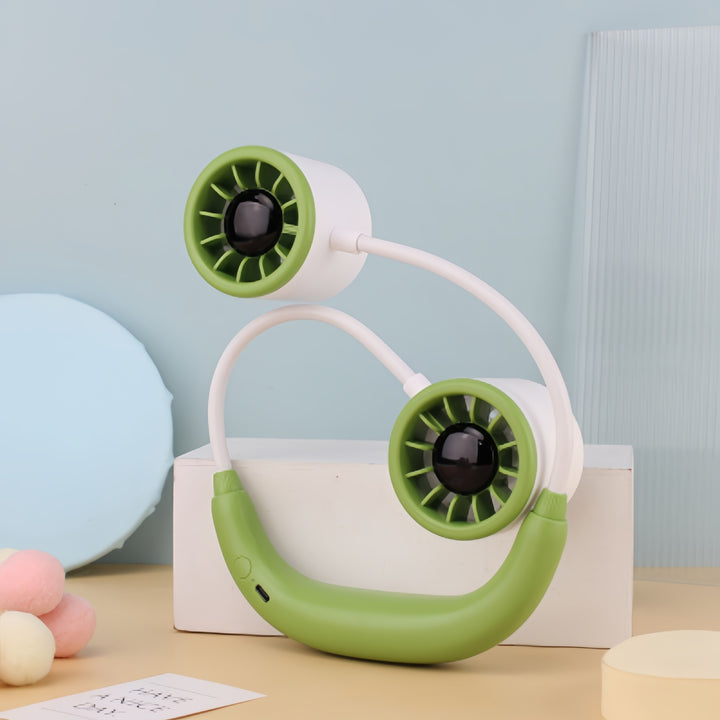 Ladies portable neck fan with dual cooling fan Kalsten