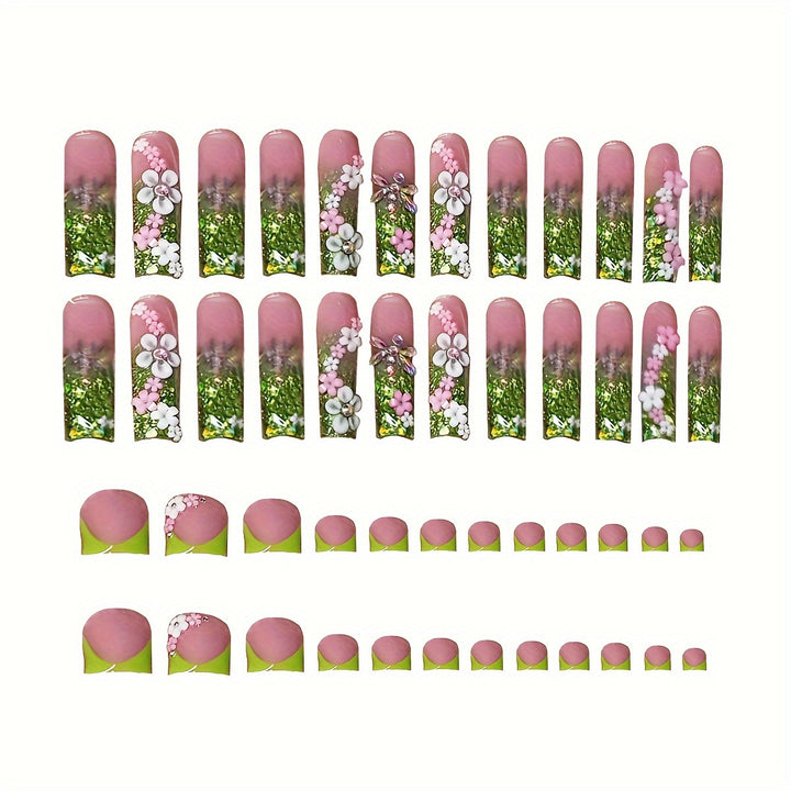 Floral Fantasy Press-On Nail Set Kalsten