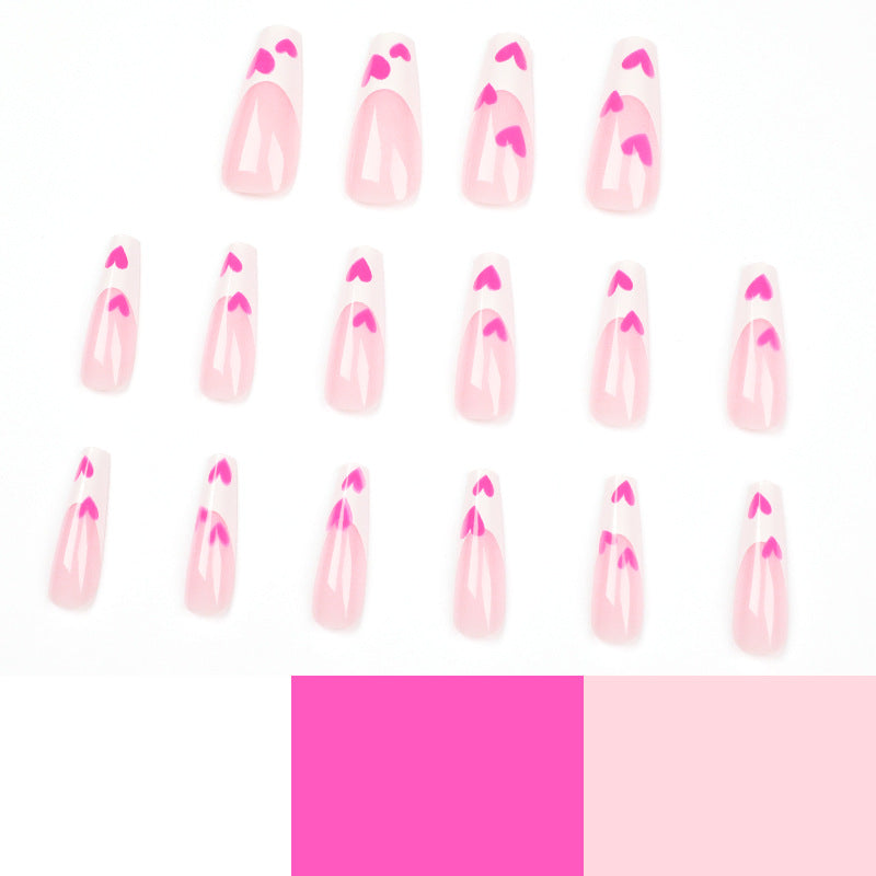 Artful Stiletto Nails with Hearts Design Kalsten