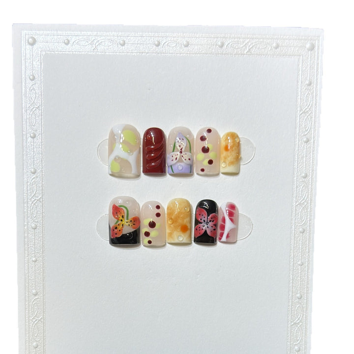 Decorative Nature-Themed Press-On Nail Set Kalsten