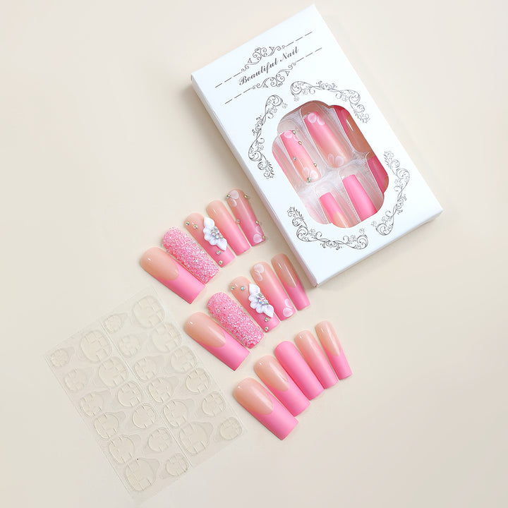 Decorative Press-On Nail Set with Multi-Designs kalsten
