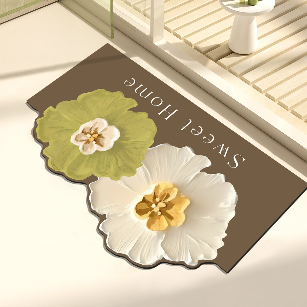 Artistic Floral Decorative Mat