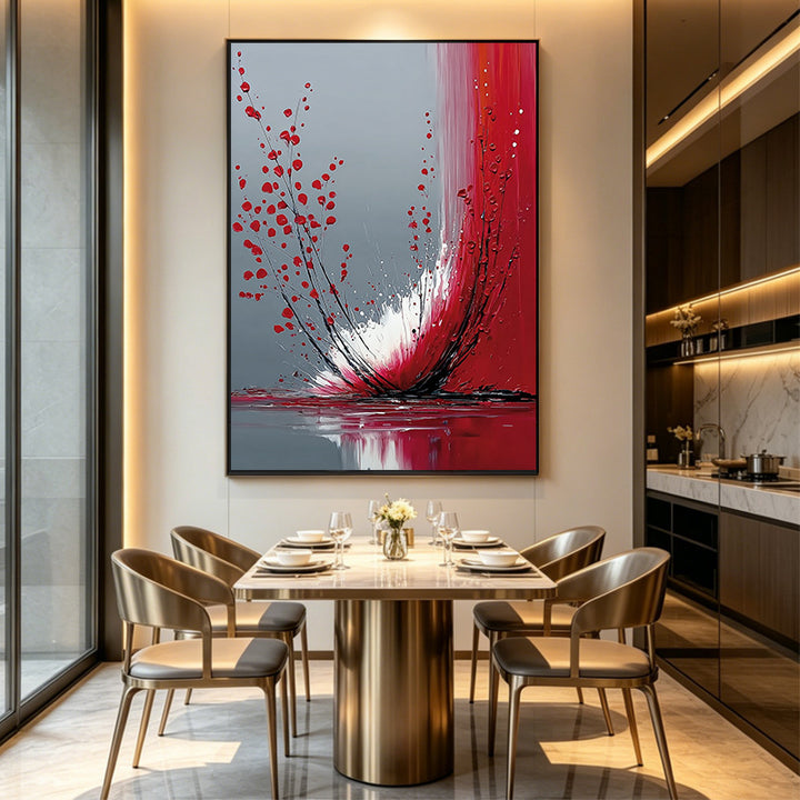 Modern Abstract Floral Canvas Artwork