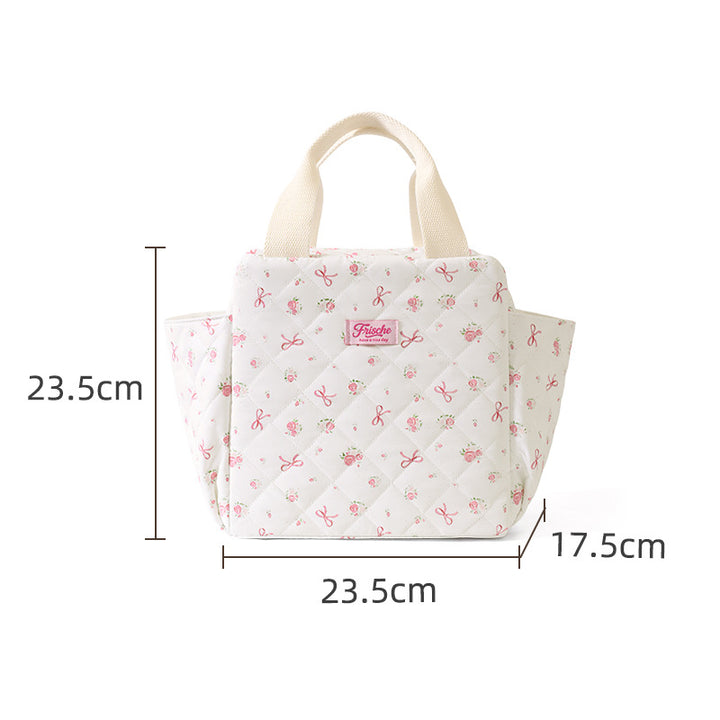 Quilted Floral Lunch Tote Kalsten