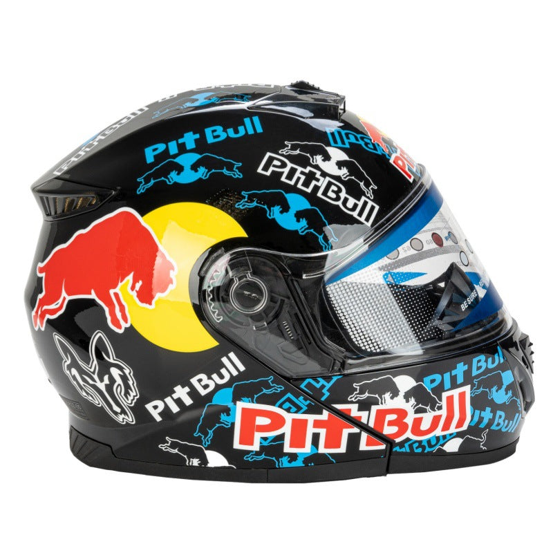 Full-Face Motorcycle Helmet with Graphic Design Kalsten
