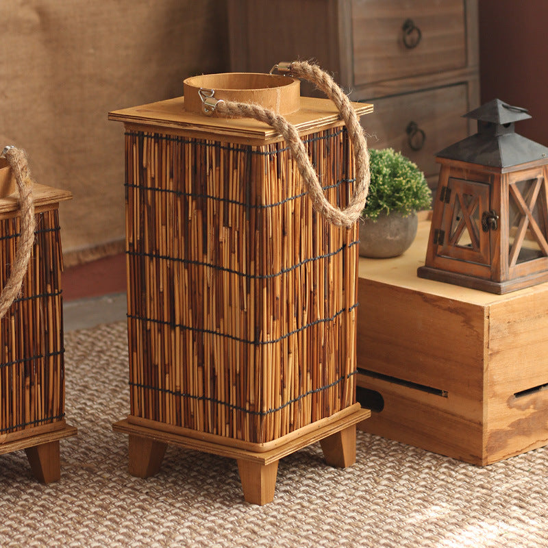Handcrafted lantern made of natural material Kalsten