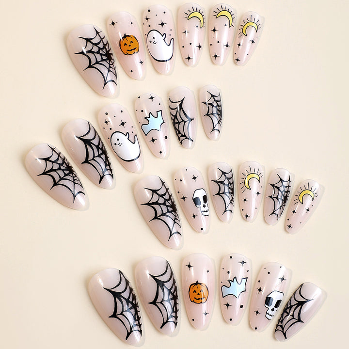 Acrylic nail set with creepy Halloween design Kalsten