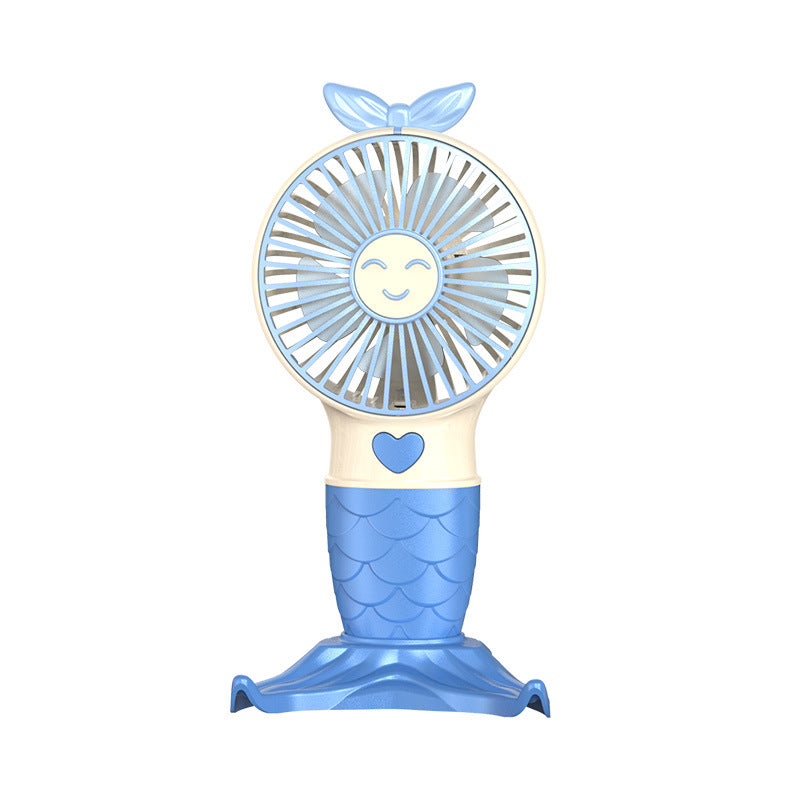 Portable Mermaid-Themed Handheld Fan Kalsten