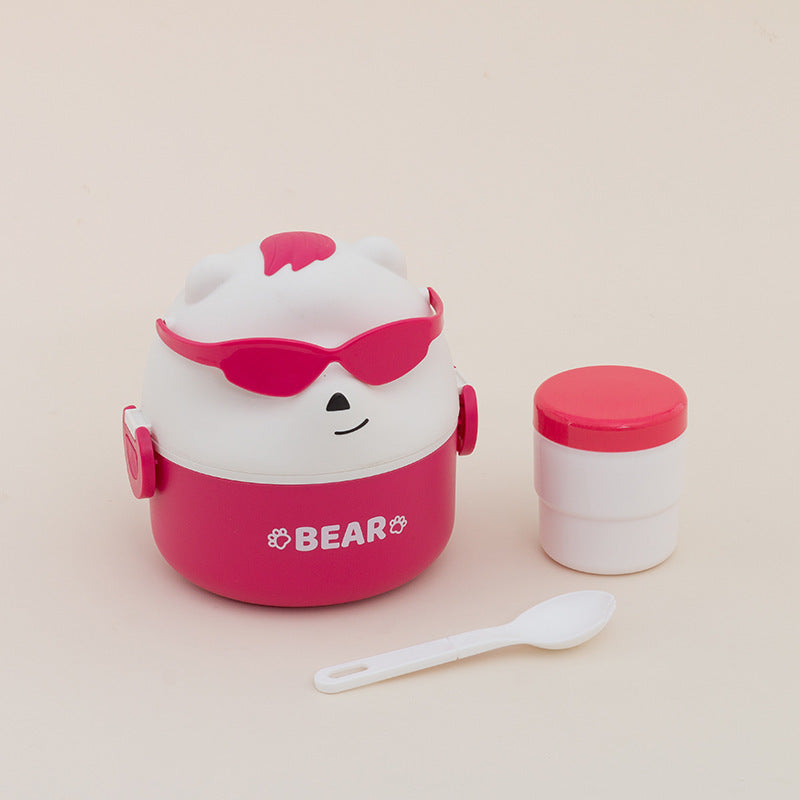 Cute Bear-Themed Portable Snack Container