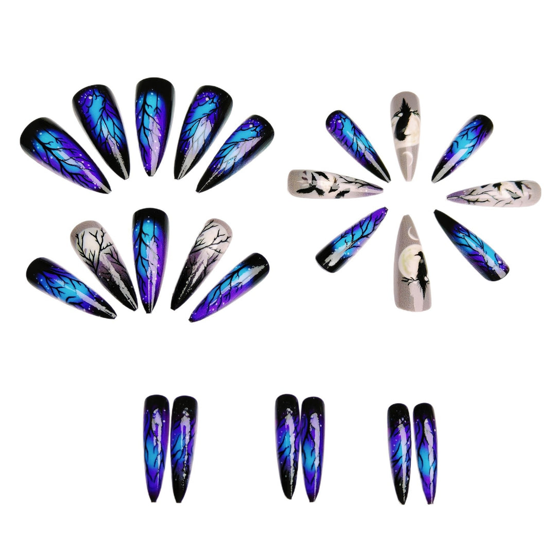 Creative Art Nails in Mystical Night Design Kalsten