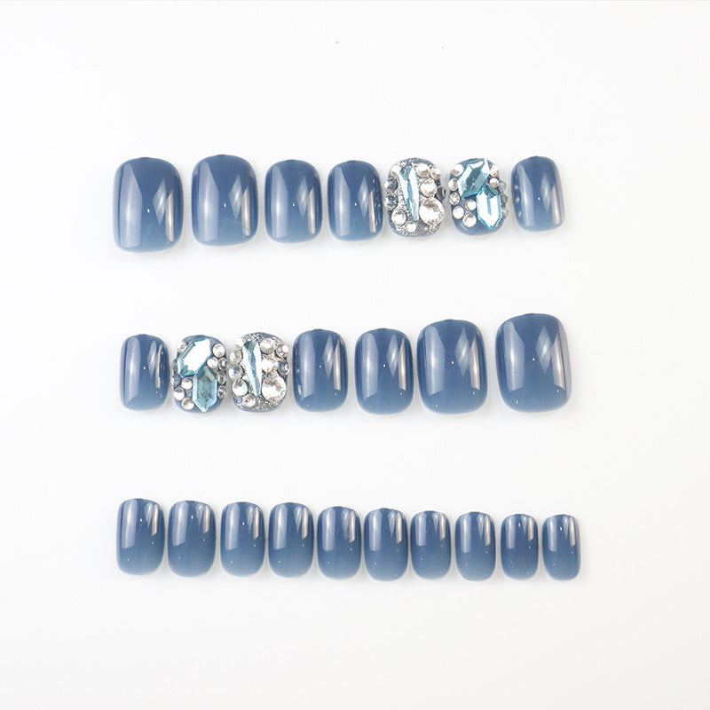 Glamorous Rhinestone-Embellished Press-On Nail Set Kalsten