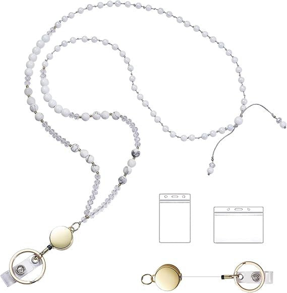Beaded Eyewear Lanyard with Retractable Clip Kalsten