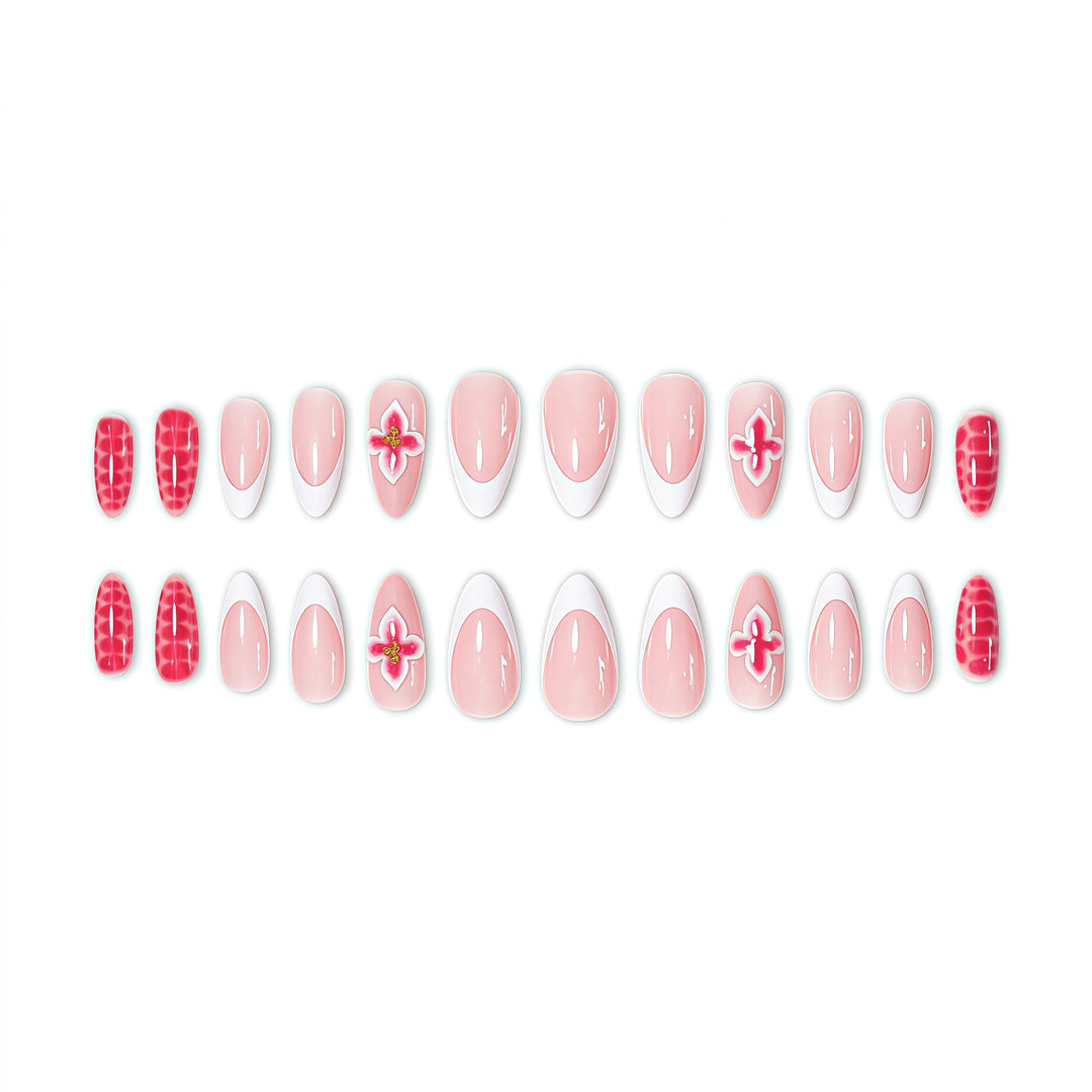 Floral Stiletto Nail Enhancements Kalsten