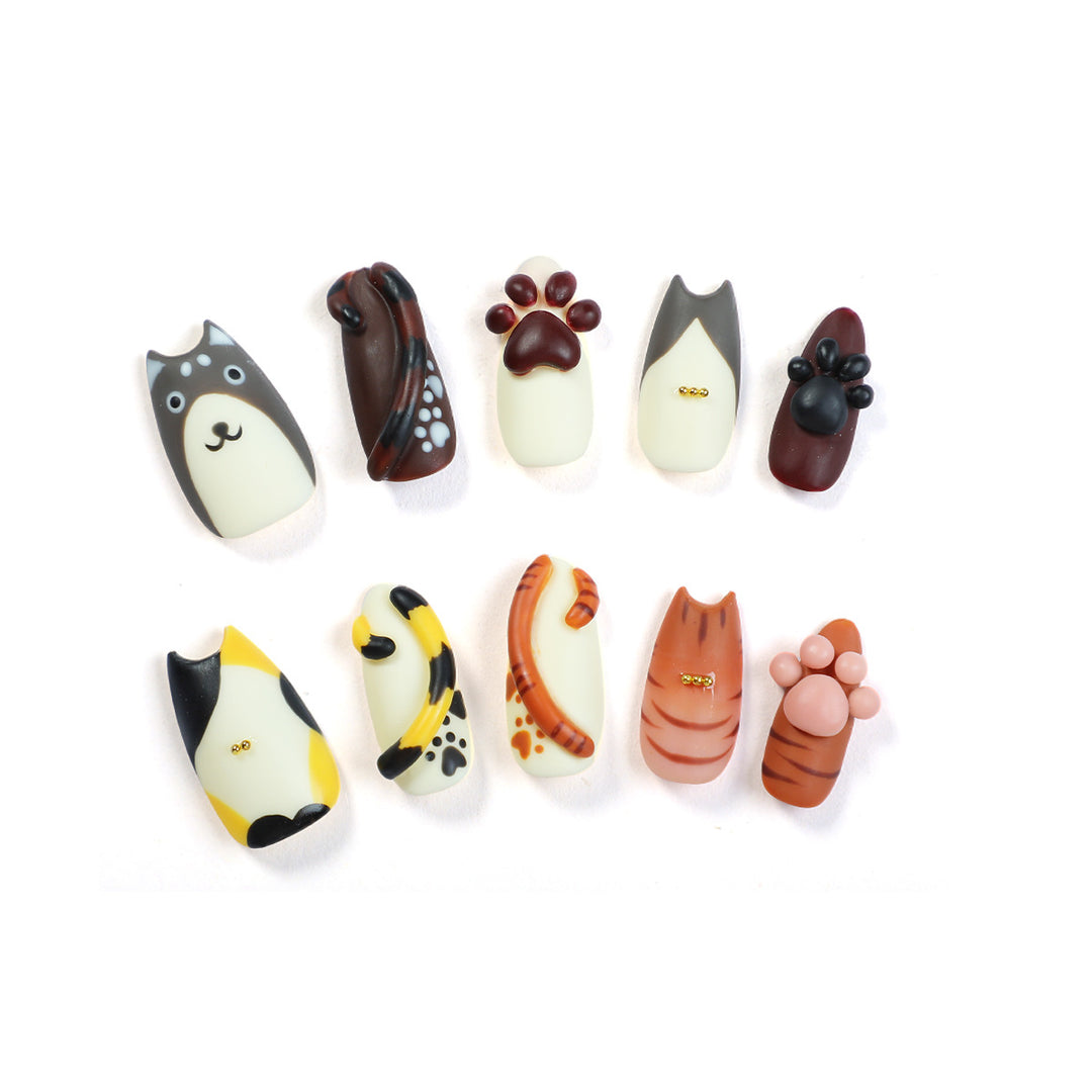 Animal Motif Artificial Nail Set Kalsten