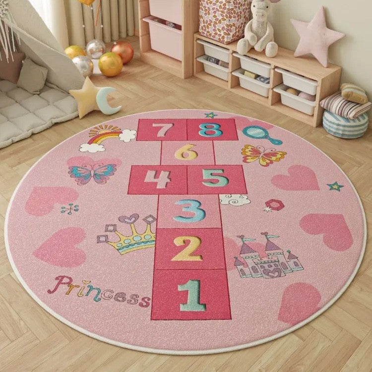 Playful Cat-Themed Round Area Rug