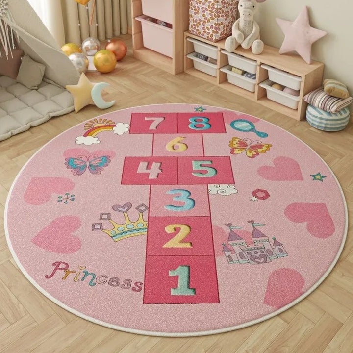 Playful Cat-Themed Round Area Rug