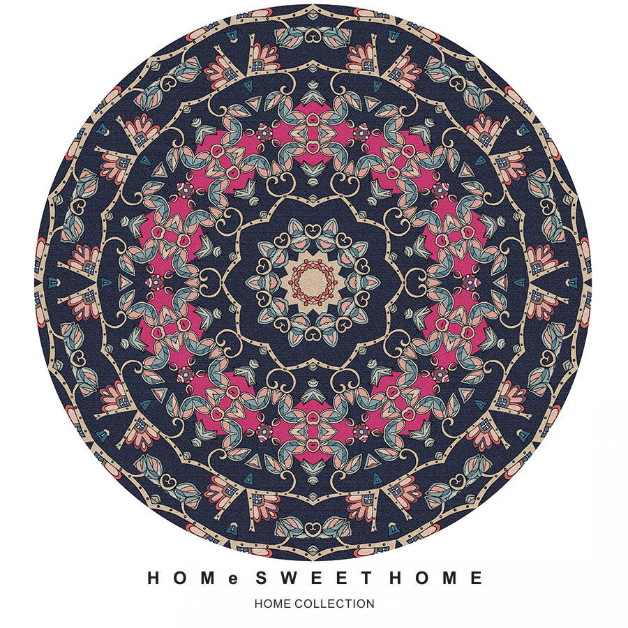 Vintage-Inspired Round Area Rug