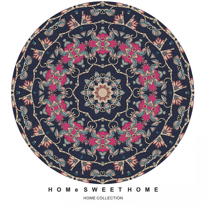 Vintage-Inspired Round Area Rug