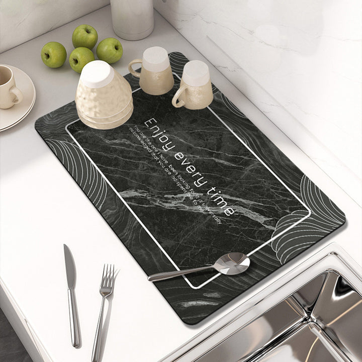 Elegant Marble Print Table Mat