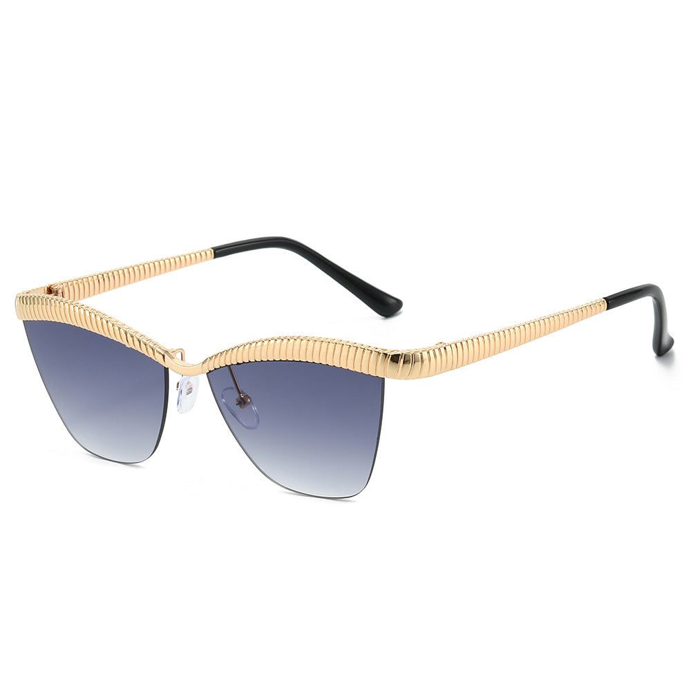 Modern Cat-Eye Sunglasses with Decorative Textured Frames Kalsten