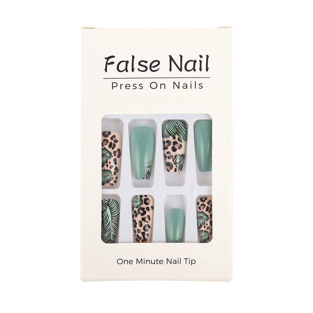 Creative artificial nails with tropical and animal design Kalsten