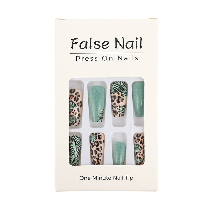 Creative artificial nails with tropical and animal design Kalsten