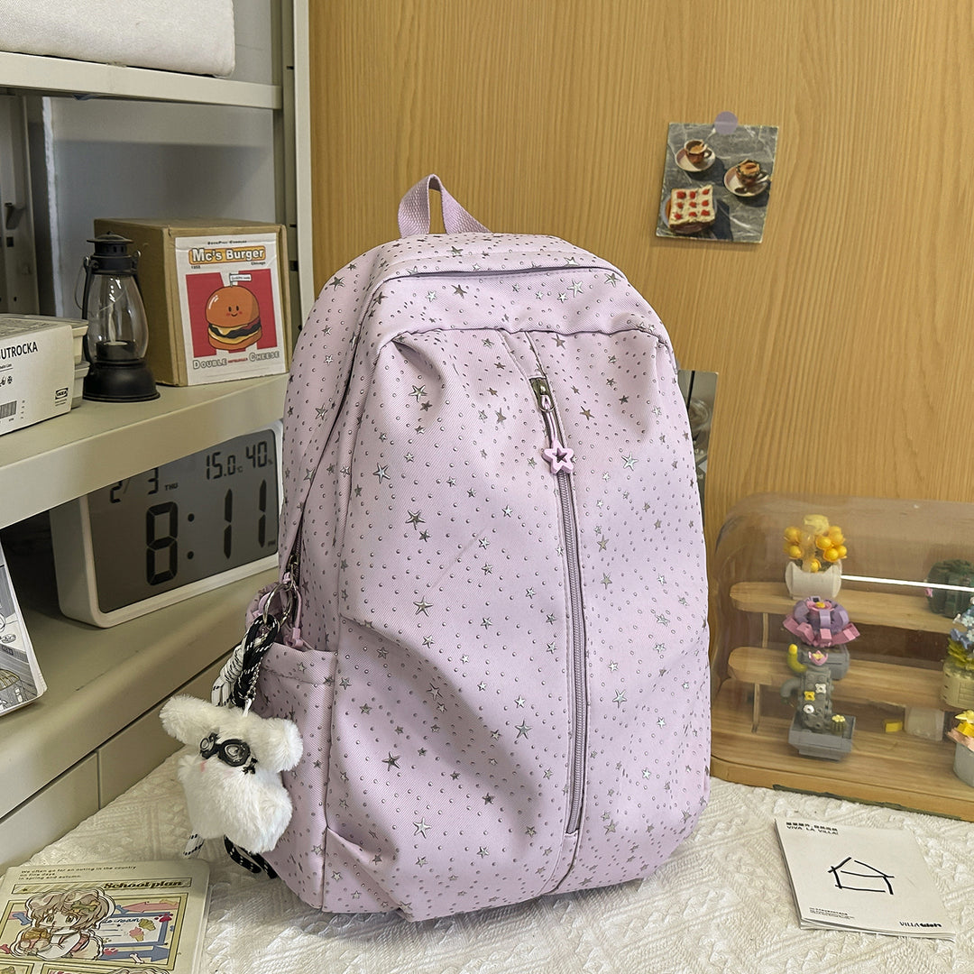 Star-Patterned Everyday Backpack
