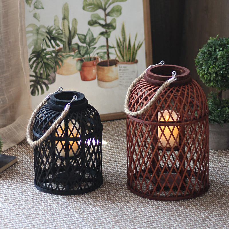 Decorative lantern made of braided material Kalsten