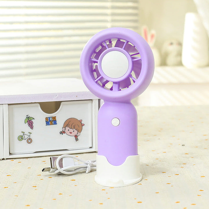 Women Handheld Mini-Fan with USB Charging Function and Ergonomic Design Kalsten