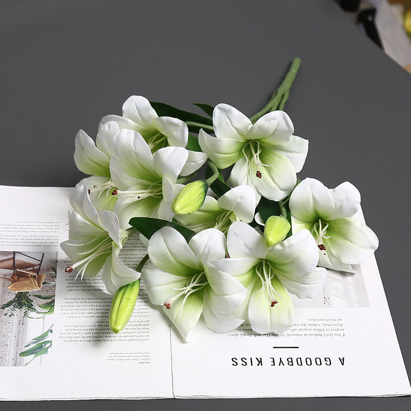 Realistic Lifelike Lily Flower Bouquet