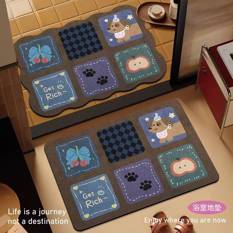 Floral Patchwork Bath Mat