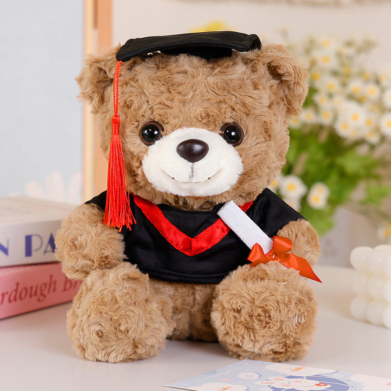 Festive Holiday Plush Bear Decorative Sitting Cuddler with Pom-Scarf & Velour Hat Kalsten