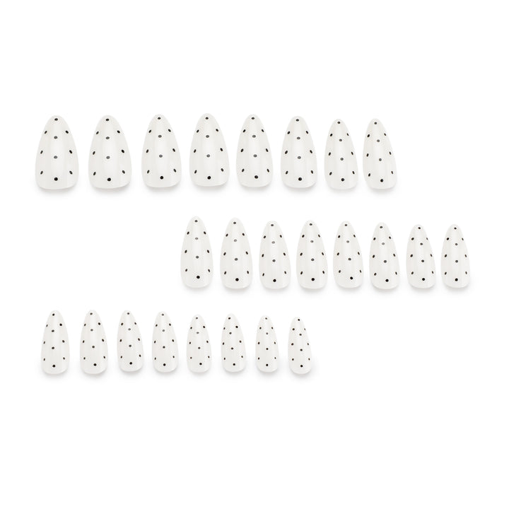Artful Nail Extensions with Polka Dots Kalsten