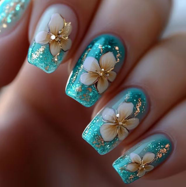 Floral Nail Art Extensions Kalsten