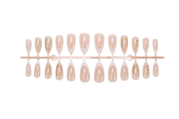 Acrylic nail set with elegant lace design and creative accents Kalsten