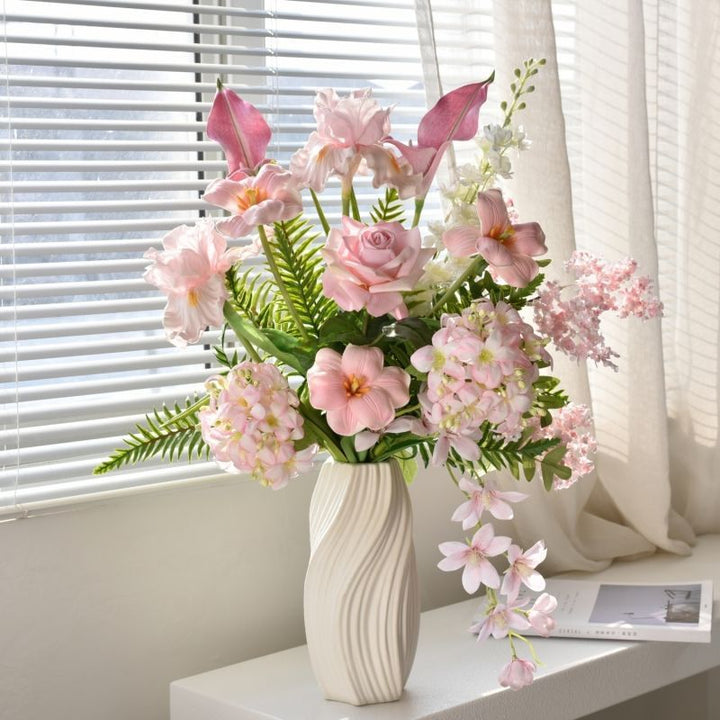 Lifelike Artificial Floral Bouquet Arrangement