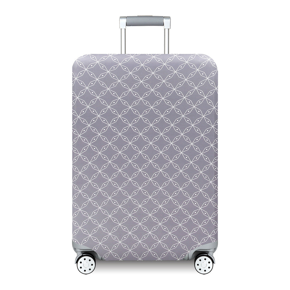 Unisex hard-shell suitcase with modern wave pattern Kalsten