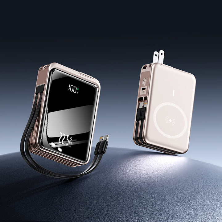 Portable power bank with integrated wireless charging function and LED display Kalsten