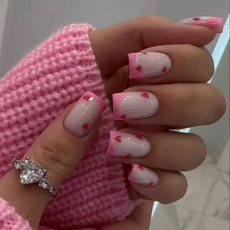 Nail Art Set with playful heart motif and elegant accents Kalsten