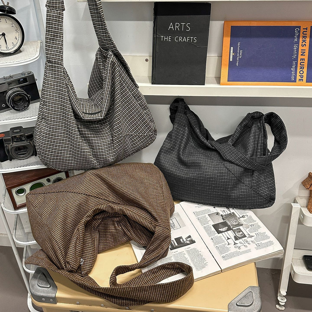 Fashionable Houndstooth Shoulder Bag Kalsten