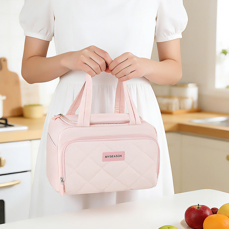 Quilted Insulated Lunch Cooler Bag