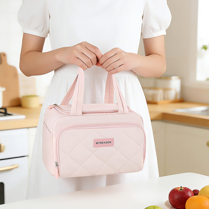 Quilted Insulated Lunch Cooler Bag