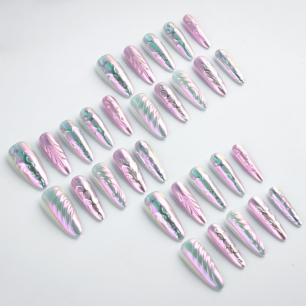 Artistic Metallic Gel Nail Art Design Kalsten