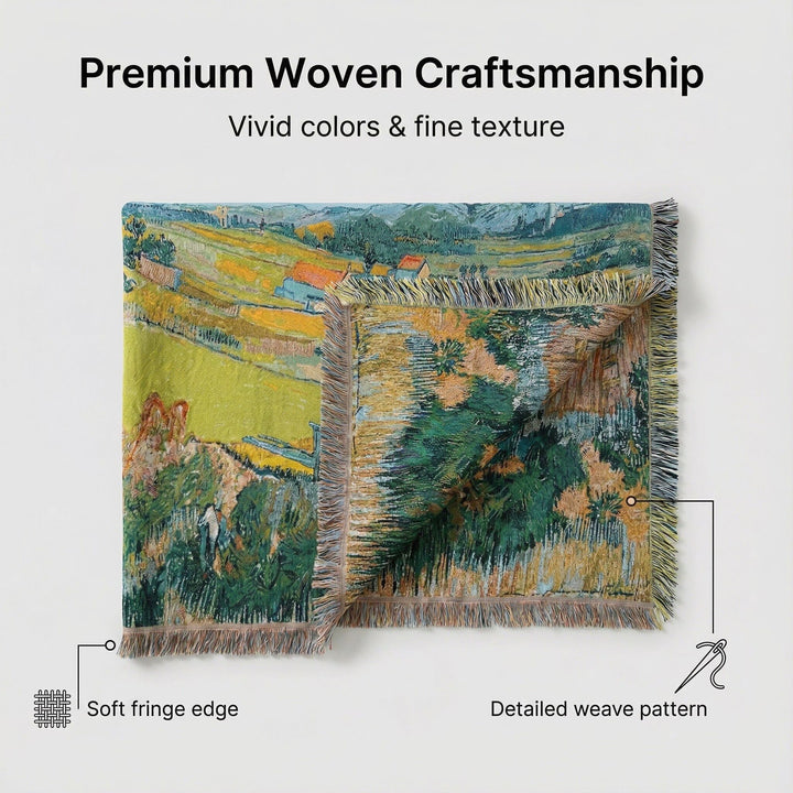 Artistic Vintage-Inspired Throw Blanket