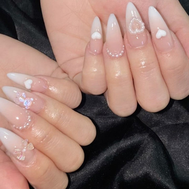 Ornate Butterfly-Inspired Acrylic Nail Extensions Kalsten