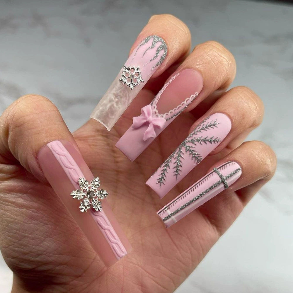 Decorative Long Press-On Nail Extensions Kalsten