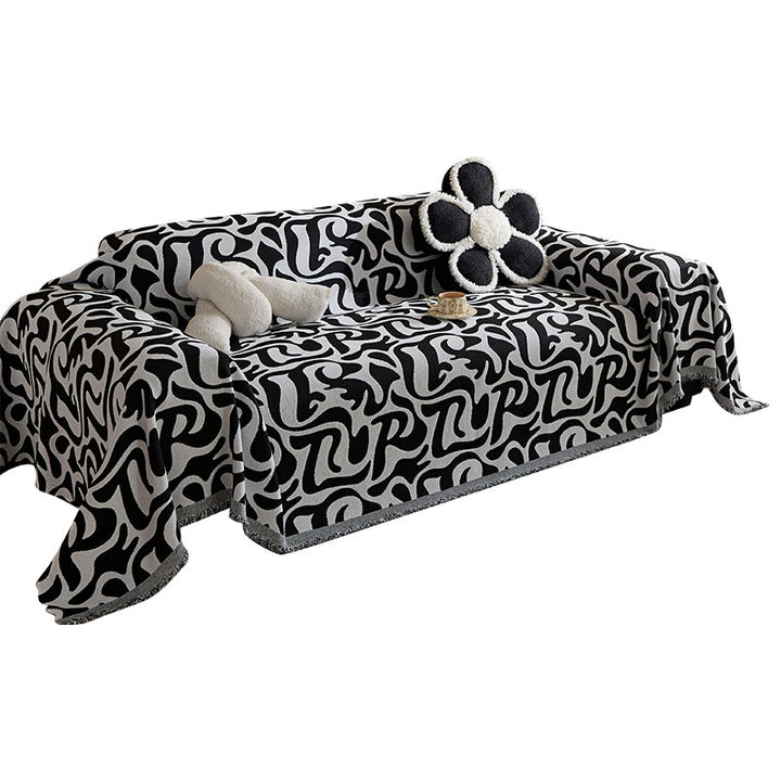 Cozy Abstract Patterned Sofa Throw Blanket