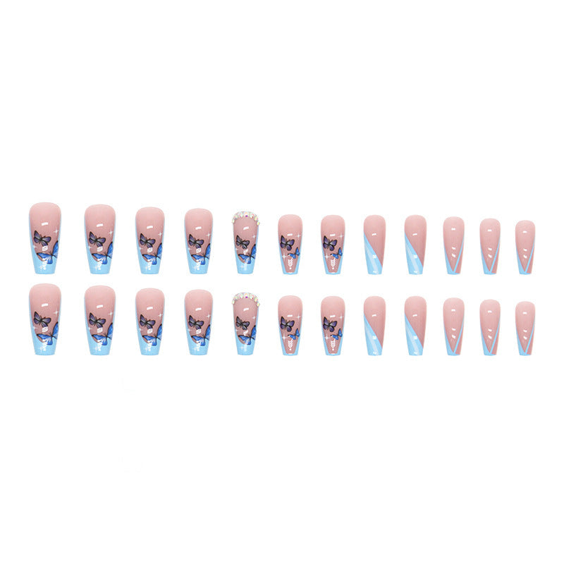 Decorative Butterfly Press-On Nail Tips Kalsten
