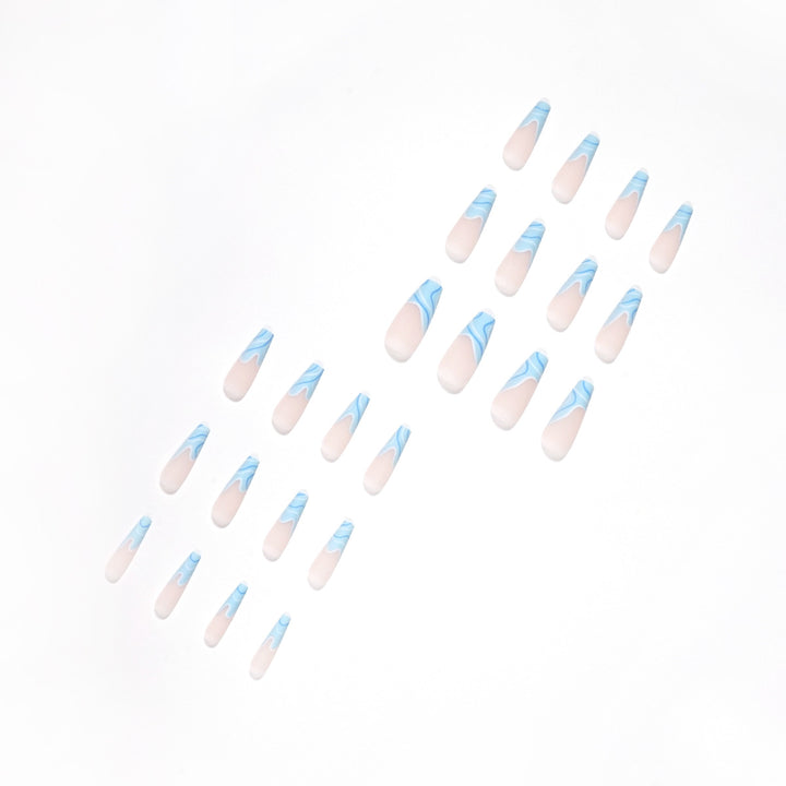 Artificial nail extensions with wave design Kalsten